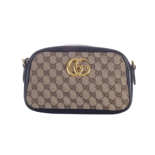 371 - Gucci, a GG matelasse Marmont camera bag, featuring the maker's GG monogram canvas exterior with qui... 