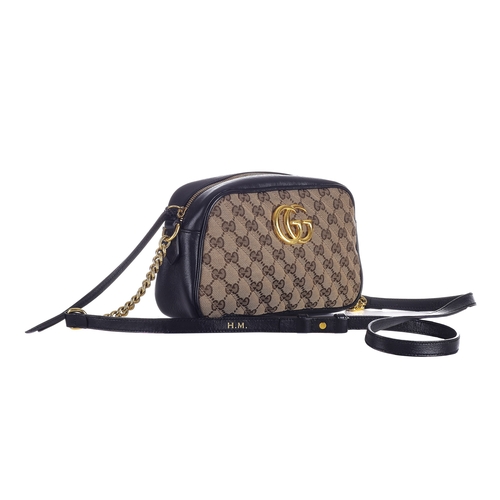 371 - Gucci, a GG matelasse Marmont camera bag, featuring the maker's GG monogram canvas exterior with qui... 