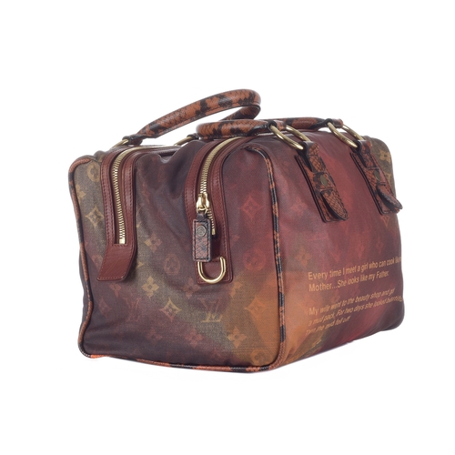 404 - Louis Vuitton x Richard Prince, a limited edition Jokes Mancrazy bag, featuring an acid-washed monog... 