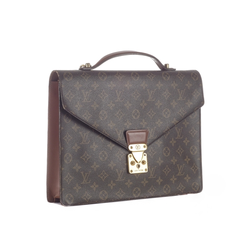 406 - Louis Vuitton, a monogram Porte Documents bandouliere briefcase, designed with the maker's classic m... 