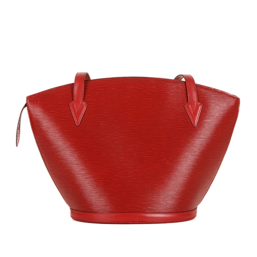 408 - Louis Vuitton, a red epi St Jacques GM handbag, crafted from textured red epi leather, with smooth l... 