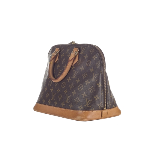 413 - Louis Vuitton, a monogram Alma handbag, designed with the maker's classic monogram coated canvas ext... 