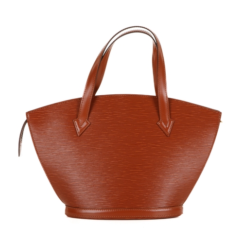 415 - Louis Vuitton, a tan epi St Jacques GM handbag, crafted from textured tan epi leather with smooth le... 