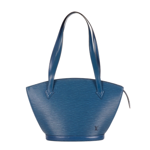 431 - Louis Vuitton, a blue epi St Jacques PM handbag, crafted from textured blue epi leather with smooth ... 