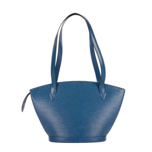 431 - Louis Vuitton, a blue epi St Jacques PM handbag, crafted from textured blue epi leather with smooth ... 