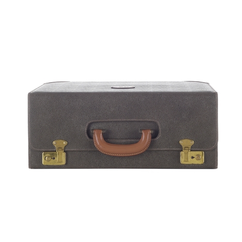 457 - Mulberry, a large vintage Scotchgrain briefcase, designed with a solid frame, featuring the maker's ... 