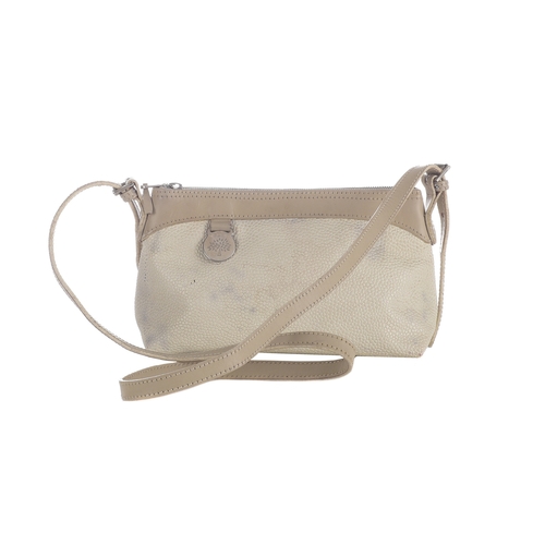 458 - Mulberry, a small cream Scotchgrain handbag, designed with a cream textured scotchgrain exterior wit... 