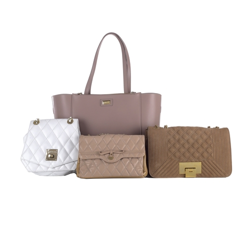 476 - Russell & Bromley, four handbags, to include a large blush pink leather Cleo tote, featuring slim le... 