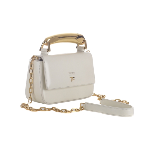 480 - Tom Ford, a Bianca handbag, crafted from smooth cream calf leather, with polished gold-tone hardware... 