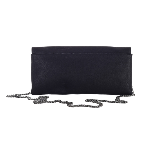 484 - Vivienne Westwood, a Victoria clutch bag, crafted from black saffiano leather, featuring the maker's... 