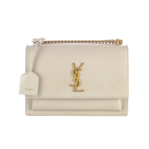 486 - Yves Saint Laurent, a medium Sunset Chain handbag, featuring a smooth leather exterior with brushed ... 