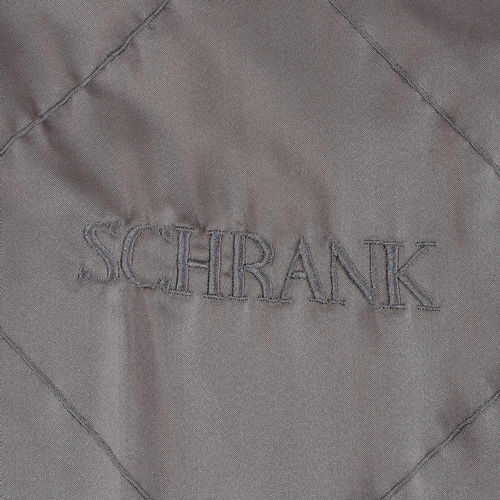 509 - Schrank, a blue iris mink coat, fully stranded, featuring a Mandarin collar, barrel sleeves with hor... 