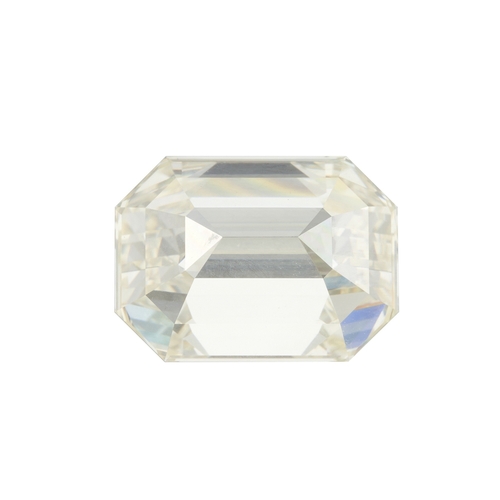 56 - An impressive rectangular-shape diamond, of 9.05ct, estimated L-M colour, VS+ clarity, together with... 