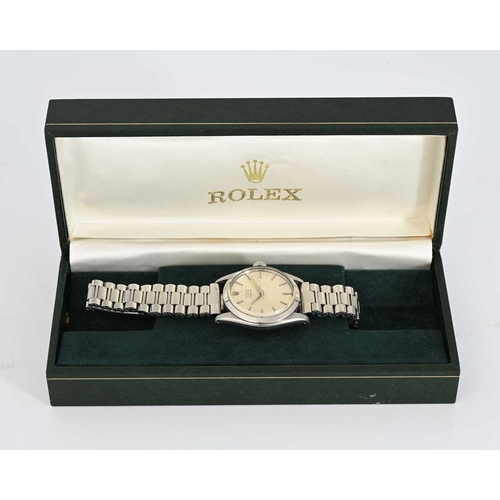 113 - Rolex, a stainless steel Oyster Speedking bracelet watch, circa 1963, reference 6430, serial 906314,... 