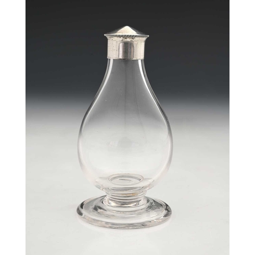 201 - A Gothic Revival silver-mounted glass bottle, in the style of A W N Pugin and James Powell and Sons,... 