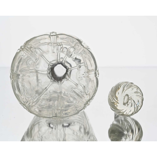 204 - John Orchard for Stevens and Williams, an Arts and Crafts silver mounted intaglio cut rock crystal g... 