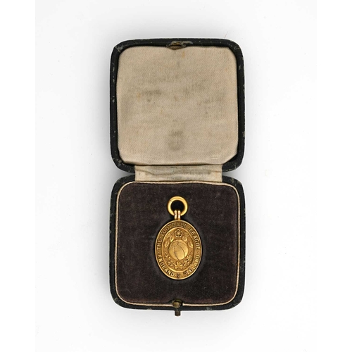 335 - Stanley Matthews, a 9 carat gold Football League England v Ireland medal Everton February 19th 1947,... 