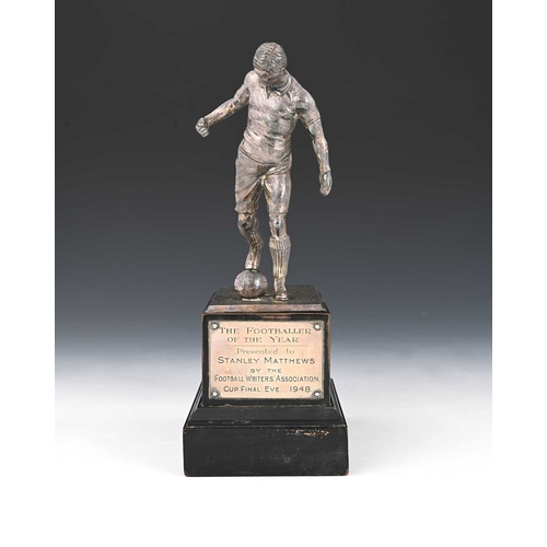 345 - Stanley Matthews, Footballer of the Year trophy 1948, presented by the Football Writers Association,... 