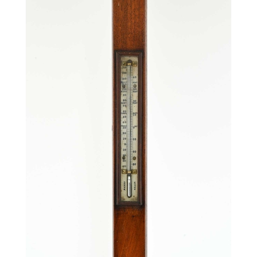 390 - T. Hemsley & Sons, Tower Hill, London, a 19th Century mahogany cased mercury marine stick barometer ... 