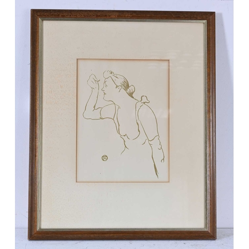 467 - Henri de Toulouse-Lautrec (French, 1864-1901), Paula Brebion (1893), lithograph (olive green), from ... 