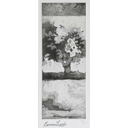 475 - Bernard Howell Leach (British, 1887-1979), Single Tree, signed l.l., etching No.10/25, 21 by 8cm, fr... 