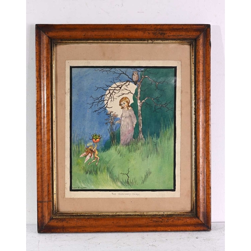 498 - Gonin, Lucy M (British, 20th Century), The Glow-Worm Fairy, signed l.l., titled below, watercolour, ... 