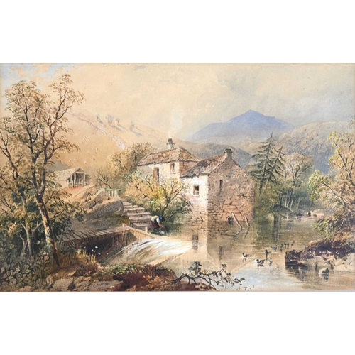 509 - Cornelius Pearson (British, 1805-1891), The Water Mill, signed and dated 1854 l.l., watercolour, 30 ... 