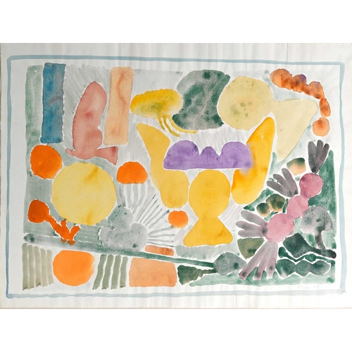 519 - Edvard Frank (German, 1909-1972), Untitled, signed and dated 1969 l.r., watercolour, 48 by 62cm, unf... 