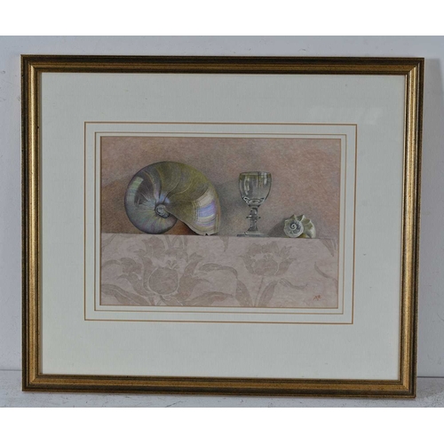 520 - Sue Read (British, 20th/21st Century), Shells & Glass; Cherries I and Marbles, three, all signed wit... 