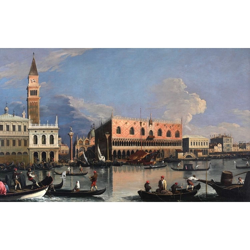 557 - After Canaletto, Venice, The Grand Canal with the Piazza San Marco and the Doges Palace, oil on canv... 