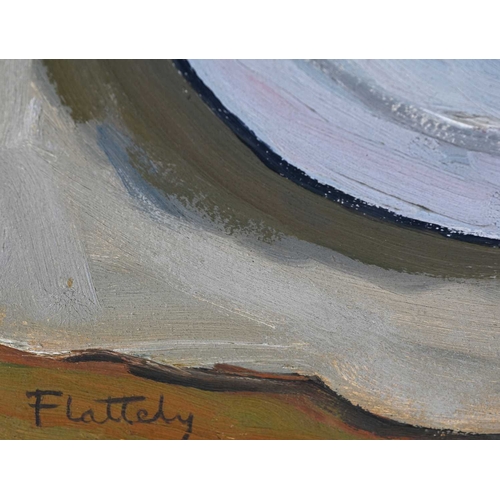 609 - Alastair Flattely (Scottish, 1922-2009), still life with fish and lemon, signed l.l., oil on canvas,... 