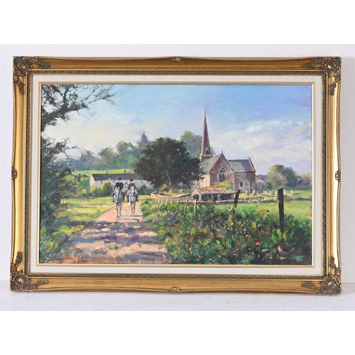 610 - Anthony Avery (British, 20th/21st Century), Summer Hack, Sellack, signed l.r., titled l.l., oil on c... 