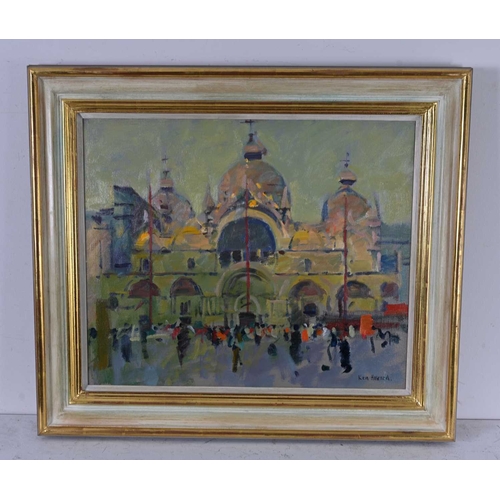 630 - Ken Howard R.A. (British, 1932-2022), St Mark's, Venice, signed l.r., oil on canvas, 50 by 60cm, gil... 