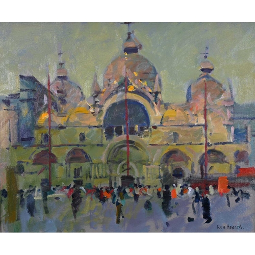 630 - Ken Howard R.A. (British, 1932-2022), St Mark's, Venice, signed l.r., oil on canvas, 50 by 60cm, gil... 