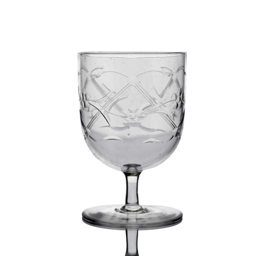 655 - Harry Powell for James Powell and Sons, an Arts and Crafts wine glass, circa 1900, the rounded bowl ... 