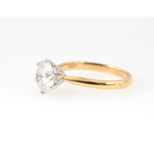 67 - An 18ct gold brilliant-cut diamond single-stone ring, diamond estimated weight 2ct, H-I colour, P1-P... 