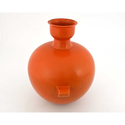 694 - Gudio Andlovitz (Italy, 1900-1971), for Lovenia, an orange glaze earthenware vase, 1938, of globular... 