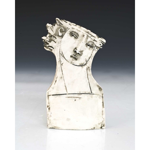 808 - Christy Keeney (Irish, 1958), female bust with head tilted, signed, No.473/700, resin, 13cm high. No... 