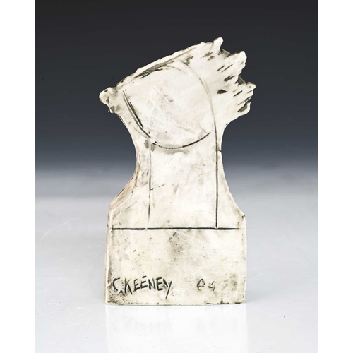 808 - Christy Keeney (Irish, 1958), female bust with head tilted, signed, No.473/700, resin, 13cm high. No... 