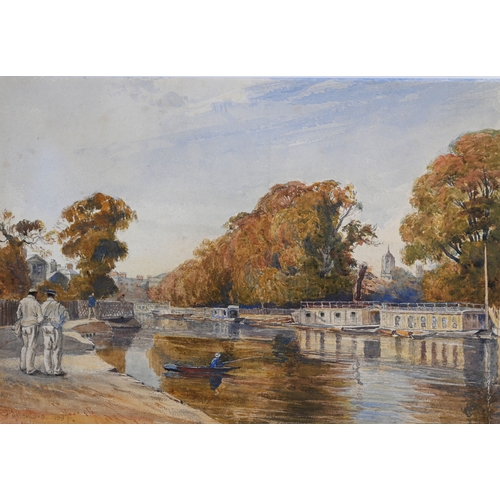 514A - John Fulleylove (British, 1845-1908), The Thames, Oxford, Christchurch College & Beyond, signed, ins... 