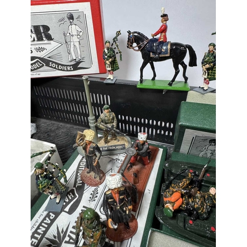 100 - Collection of boxed and unboxed painted metal figurines, Fusilier Miniatures, Queen's Birthday Parad... 