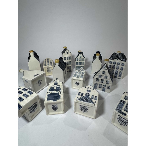 108 - A collection of KLM delft houses, Bols, Henkes (1 tray)