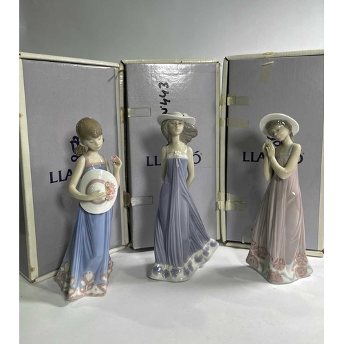 150 - Three Lladro figurine: 'Susan' No. 5644, 'Courtney' No. 5648, 'Cindy' No. 5646, all boxed (3)... 