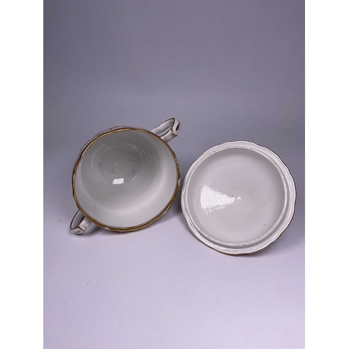 191 - An English porcelain twin handled chocolate cup and cover, dated 3rd Sept 1797, with monogram, proba... 