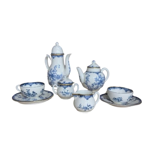 192 - A Royal Worcester miniature blue and white 'Mansfield' tea and coffee service (1 tray)