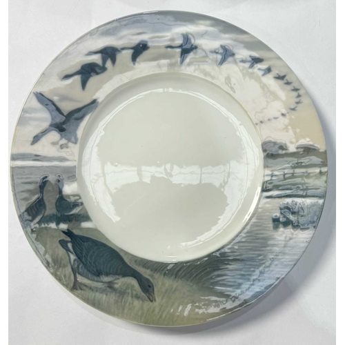 221 - Royal Copenhagen: a set of ten plates c.1920 from the 'Game Birds' series with hand-painted borders ... 