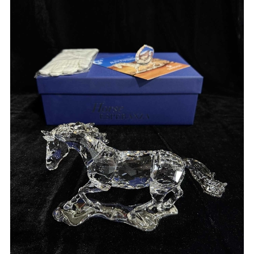 263 - A Swarovski Crystal figure 'Horse Esperanza', SCS Annual Edition 2014 with plaque and gloves, certif... 