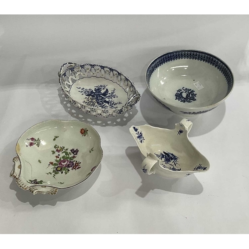 34 - A collection of 18th and early 19th century English ceramics, including monochrome printed pearlware... 