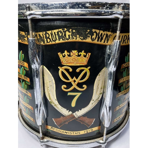 354 - A 7th Duke of Edinburgh's own Gurkha Rifles side drum, painted with battle honours and regimental cr... 