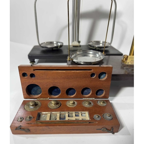 359 - Two pairs of early to mid-20th century chemist scales by Griffin & Tatlock and Griffin & Geo... 